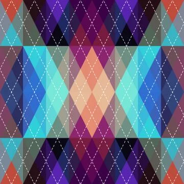 Argyle seamless vector pattern background. Pattern of a rhombuses. 스톡 일러스트