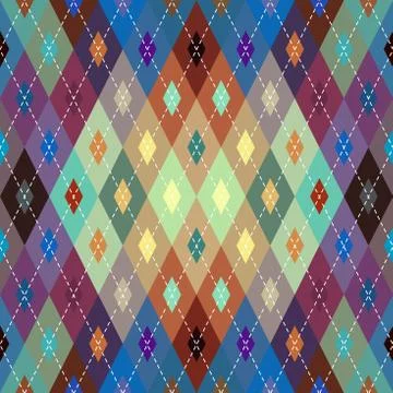 Argyle seamless vector pattern background. Pattern of a rhombuses. 스톡 일러스트