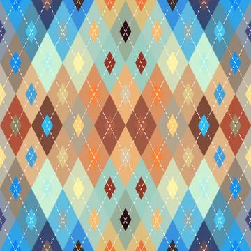 Argyle seamless vector pattern background. Pattern of a rhombuses. Illustrazione stock