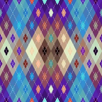 Argyle seamless vector pattern background. Pattern of a rhombuses. Stock Illustration