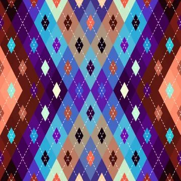 Argyle seamless vector pattern background. Pattern of a rhombuses. 스톡 일러스트