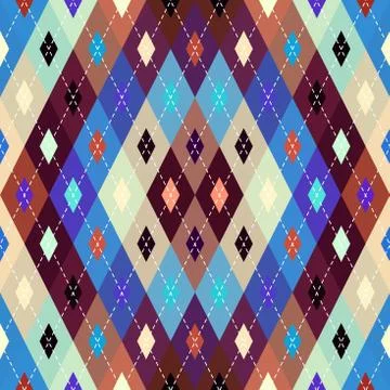 Argyle seamless vector pattern background. Pattern of a rhombuses. Stock Illustration