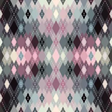 Argyle seamless vector pattern background. Pattern of a rhombuses. Illustrazione stock