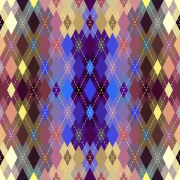 Argyle seamless vector pattern background. Pattern of a rhombuses. 스톡 일러스트