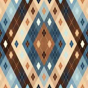 Argyle seamless vector pattern background. Pattern of a rhombuses. Illustrazione stock