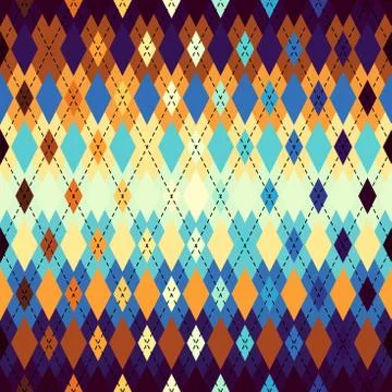 Argyle seamless vector pattern background. Pattern of a rhombuses. Stock Illustration