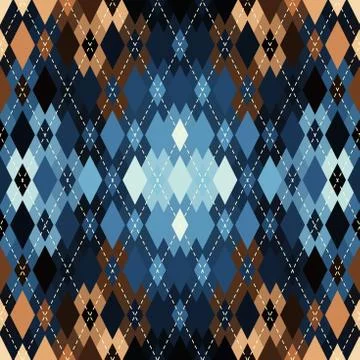 Argyle seamless vector pattern background. Pattern of a rhombuses. Illustrazione stock