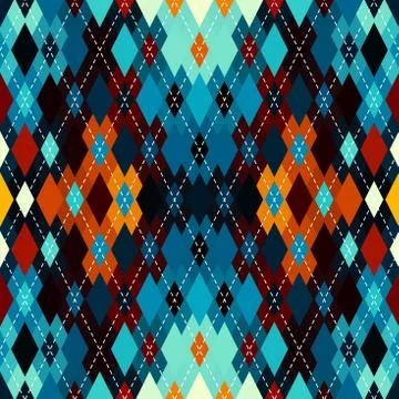 Argyle seamless vector pattern background. Pattern of a rhombuses. 스톡 일러스트