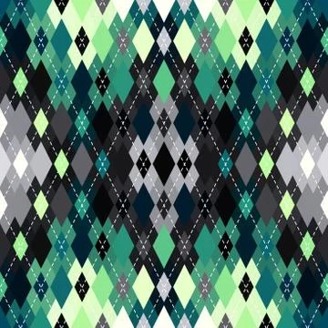 Argyle seamless vector pattern background. Pattern of a rhombuses. Stock Illustration
