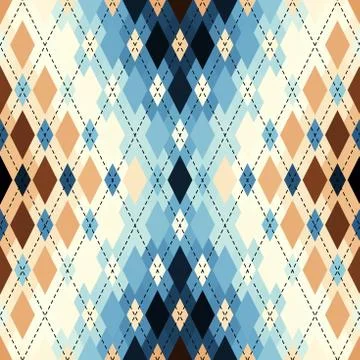 Argyle seamless vector pattern background. Pattern of a rhombuses. Stock Illustration