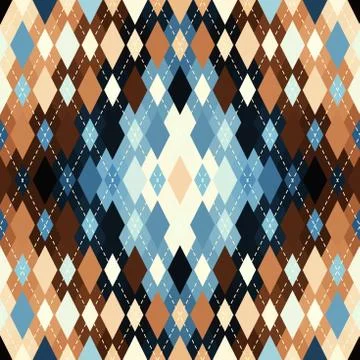 Argyle seamless vector pattern background. Pattern of a rhombuses. Stock Illustration