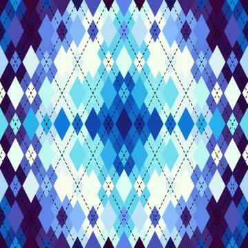 Argyle seamless vector pattern background. Pattern of a rhombuses. Illustrazione stock