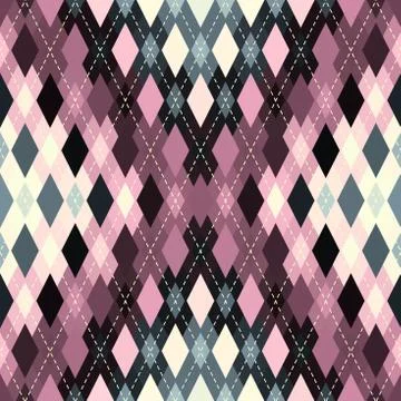 Argyle seamless vector pattern background. Pattern of a rhombuses. Stock Illustration