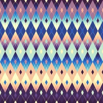 Argyle seamless vector pattern background. Pattern of a rhombuses. Stock Illustration