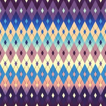 Argyle seamless vector pattern background. Pattern of a rhombuses. Illustrazione stock