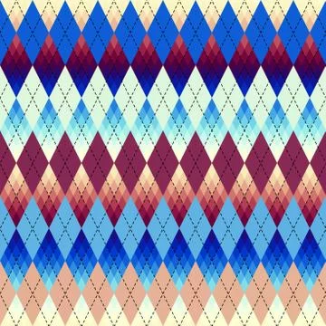 Argyle seamless vector pattern background. Pattern of a rhombuses. Illustrazione stock