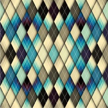 Argyle seamless vector pattern background. Pattern of a rhombuses. Illustrazione stock
