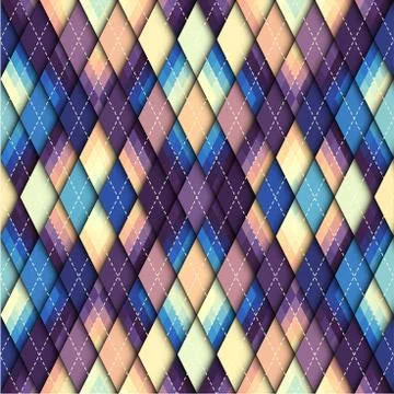 Argyle seamless vector pattern background. Pattern of a rhombuses. Illustrazione stock