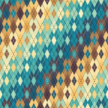 Argyle seamless vector pattern background. Pattern of a rhombuses. Stock Illustration