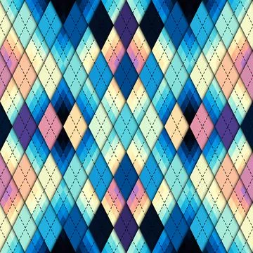 Argyle seamless vector pattern background. Pattern of a rhombuses. Stock Illustration
