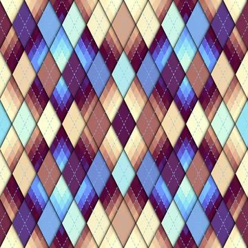 Argyle seamless vector pattern background. Pattern of a rhombuses. Illustrazione stock