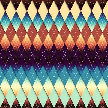 Argyle seamless vector pattern background. Pattern of a rhombuses. Stock Illustration
