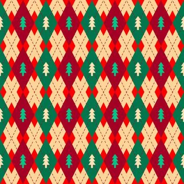 Argyle seamless vector pattern background. Pattern of a rhombuses. Illustrazione stock