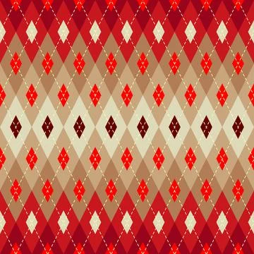 Argyle seamless vector pattern background. Pattern of a rhombuses. Illustrazione stock