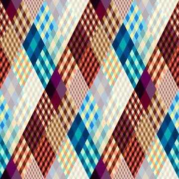 Argyle seamless vector pattern background. Pattern of a rhombuses. Stock Illustration