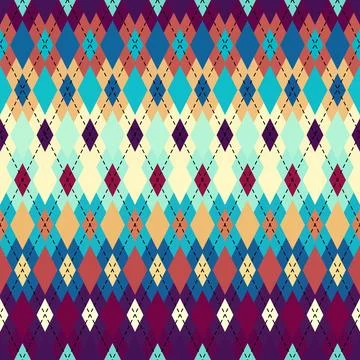 Argyle seamless vector pattern background. Pattern of a rhombuses. Illustrazione stock