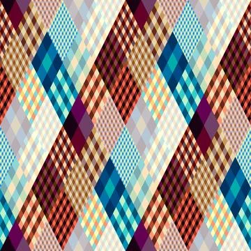 Argyle seamless vector pattern background. Pattern of a rhombuses. Stock Illustration