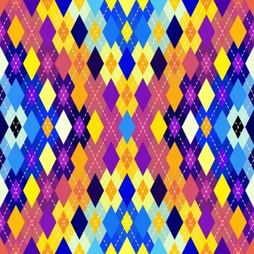 Argyle seamless vector pattern background. Pattern of a rhombuses. Stock Illustration