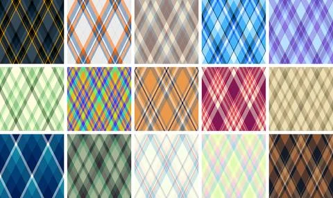 Argyle set built for social media visuals. Winter diamonds backgrounds enhanc Stock Illustration