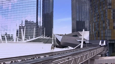 Aria Express Tram (1) - Las Vegas Nevada Stock Footage 33792159