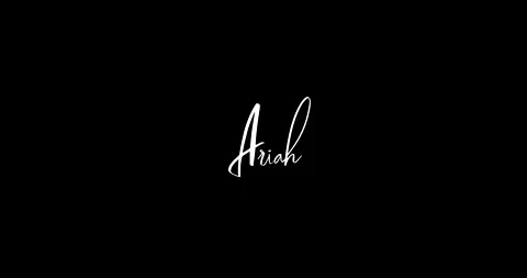 Ariah Woman's Name in Cursive Typography Animated Text 動画素材 152401220