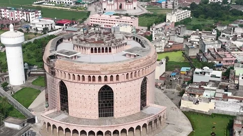 An arial 4k footage of Library building at Darul Uloom Deoband, Saharanpur Stock Footage 313890417