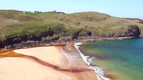 Arial beach empty Stock Footage 93035261