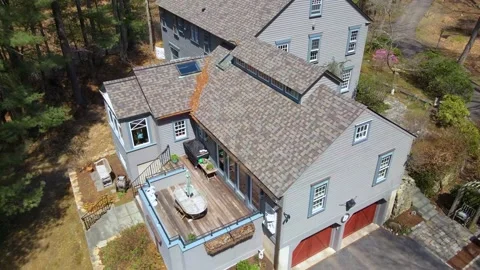 Arial Beautiful Rustic House (4k) Video stock 168330318