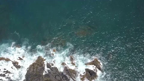 Arial drone flight over Hawaii ocean side Video stock 166637716