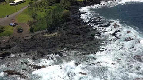 Arial drone flight over Hawaii Stock Footage 166637751