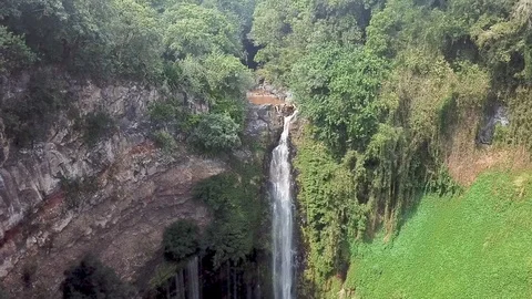 Arial Drone Waterfall In Hawaii Stock Footage 99517402