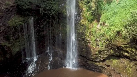 Arial Drone Waterfall In Hawaii Stock Footage 99517761
