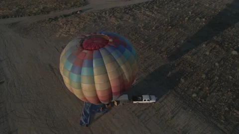 Arial of hot air balloon  Stock Footage 172172500