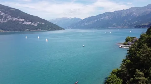 Arial Lake Reveal  Stock Footage 201881225
