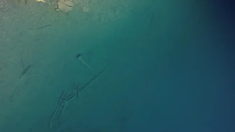 The arial mountain lake view 動画素材 94593397