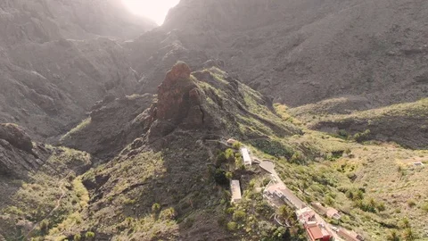 Arial Mountain View Of Cliffs And Valley Mount Teide Tenerife Spain Stock Footage 104403116