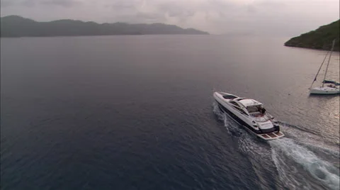 Arial shot of boat Stock Footage 22675820