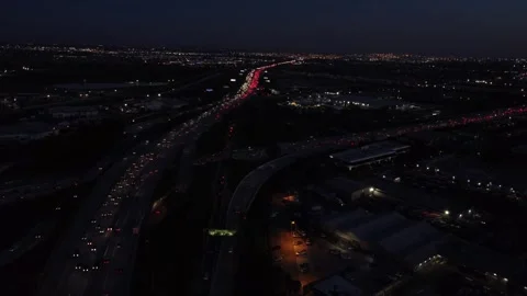 Arial shot of the freeways. Stock Footage 262826967