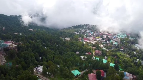 Arial shot of hill station in Murree Pakistan (66) Stock Footage 199252995