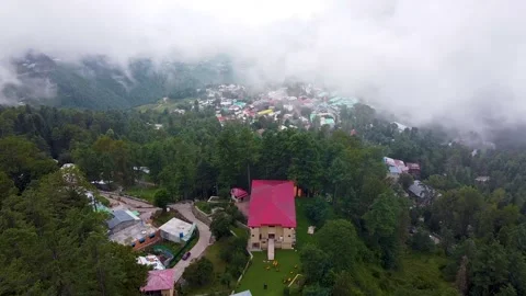 Arial shot of hill station in Murree Pakistan (70) Stock Footage 199253155